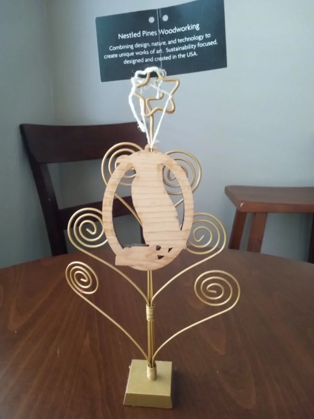 San Diego Aquarium PENGUIN 🐧solid hardwood ornament ~ Nestled Pines woodworking